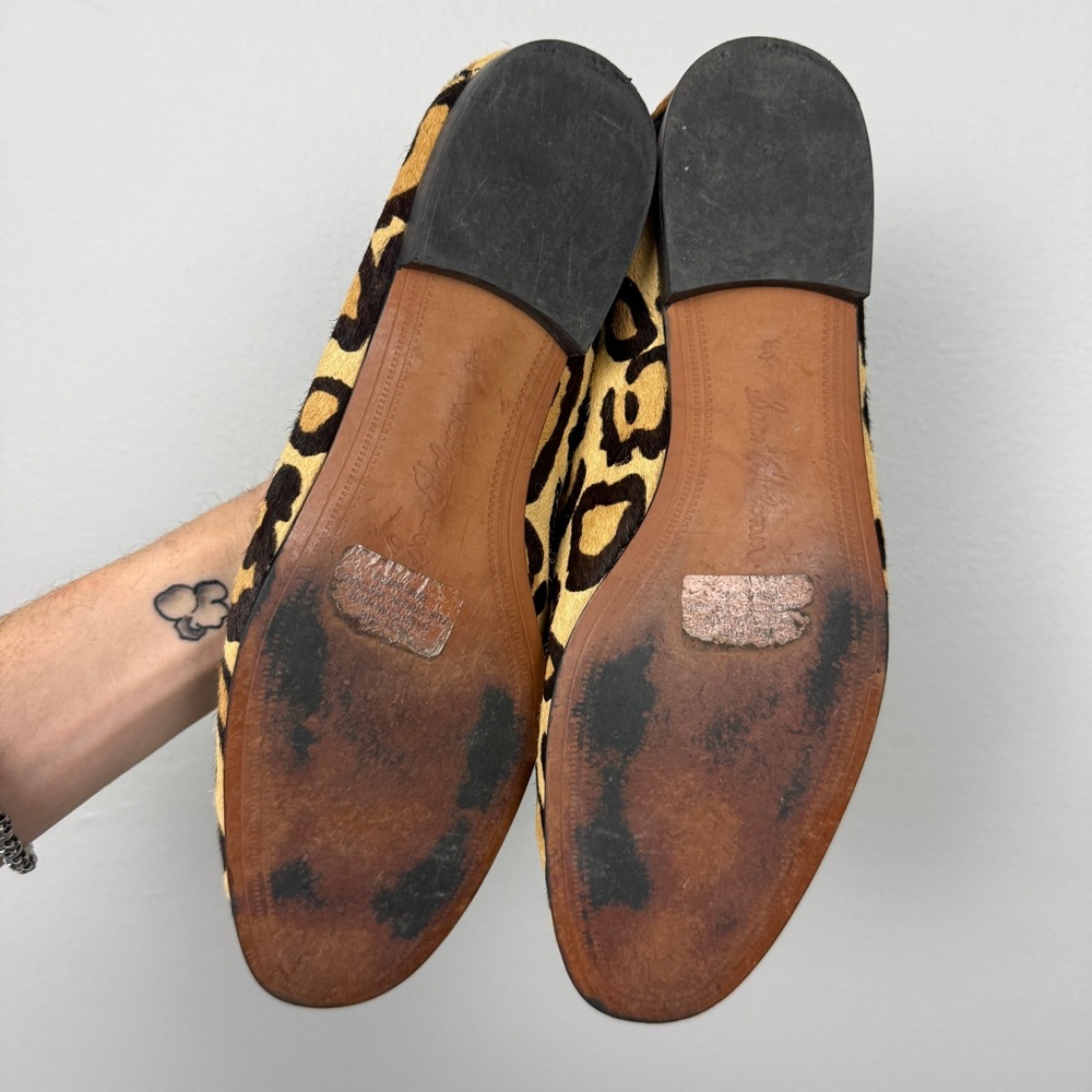 Sam Edelman Lorenzo Leopard Brahma Hair Chain Loafers - Picture 6 of 7